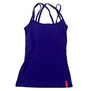 HIGH ENERGIE Purple Sleeveless Strappy Cross Back Athletic Shirt Tank Top Sz XS